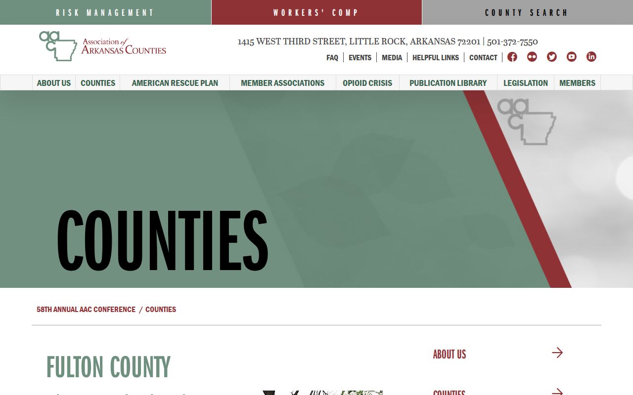 Fulton County criminal history Association of Arkansas Counties directory