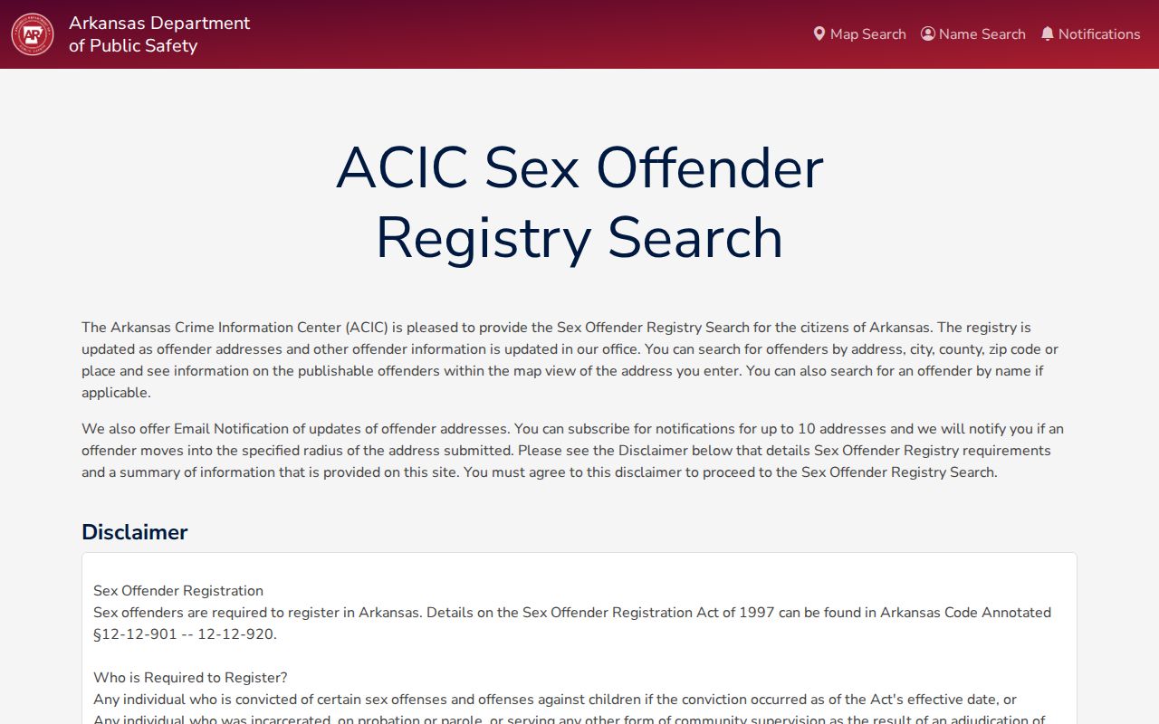 Fulton County sex offender check Arkansas Sex Offender Registry search